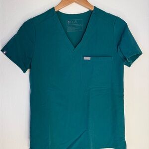 Figs Emerald Green Technical Collection Scrub Top XS